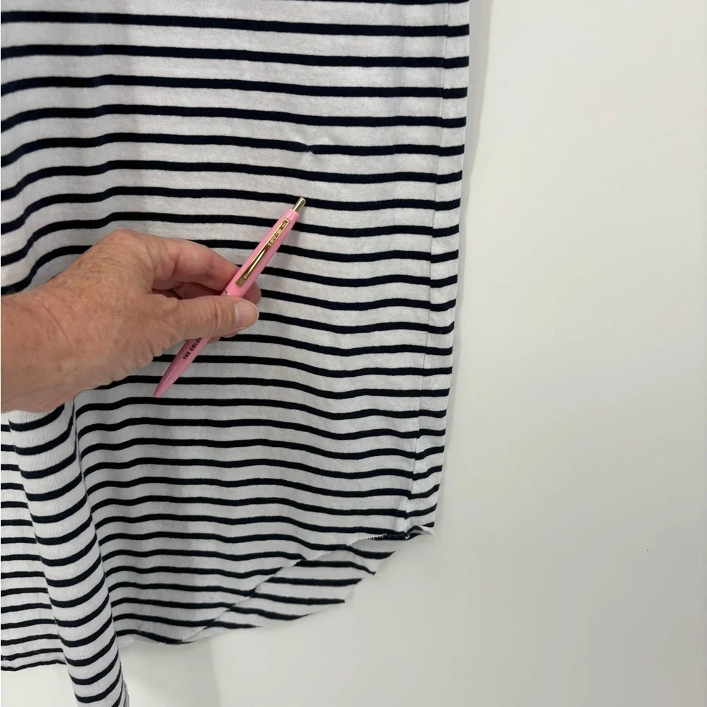 Frank &Eileen Emma Maxi Henley Dress  Navy French Stripe NWOT - Picture 7 of 7